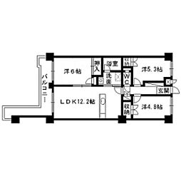 ドリームハイツ北仙台 3LDKの間取図画像