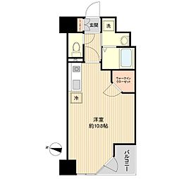 HF晩翠通レジデンス ワンルームの間取図画像