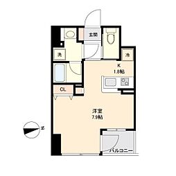 KDXレジデンス仙台駅東 ワンルームの間取図画像