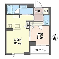 アンシャンテ長町南 1LDKの間取図画像