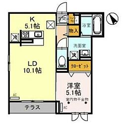 CLASSEUM連坊1 1LDKの間取図画像
