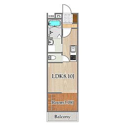 Asuit富沢西 1LDKの間取図画像