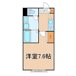 プリマフルール大和町 1Kの間取図画像