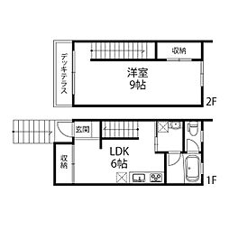 キャトルセゾン1 1DKの間取図画像