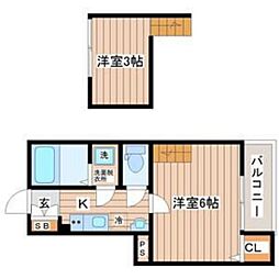 Frieden 1Kの間取図画像