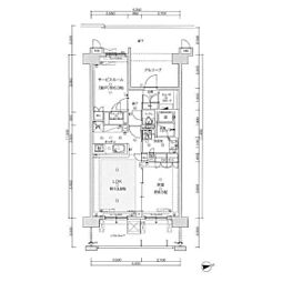 プレシスあすと長町 1SLDKの間取図画像