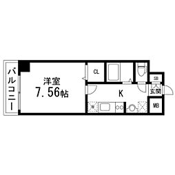 Circle3長町 1Kの間取図画像
