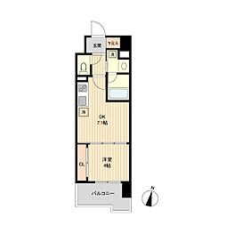 S-FORT青葉上杉 1DKの間取図画像
