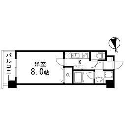 ヴィンテージ北山 1Kの間取図画像