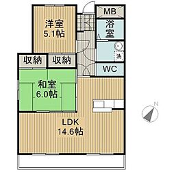 ドリームA 2LDKの間取図画像