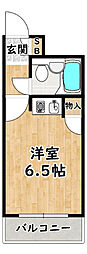 ダイアパレス塚本2番館 ワンルームの間取図画像