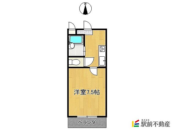 ハイツケンシー本庄I 407｜佐賀県佐賀市本庄町大字本庄(賃貸マンション1K・4階・25.38㎡)の写真 その2