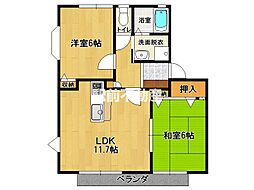アラミカホライズンA 2LDKの間取図画像