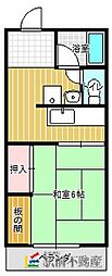 佐賀アサノビル 1Kの間取図画像