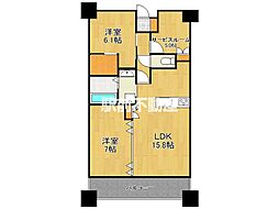 サーパスシティ中央大通り 2SLDKの間取図画像