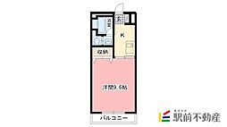 SUNパール駅前 403 4階1Kの間取り