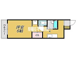 エクセレント北島 1Kの間取図画像