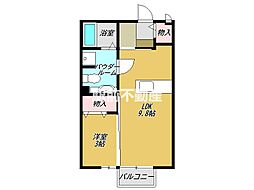 ジェネスONE神園B 2階