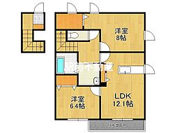 シャーメゾンエクラージュ 2LDKの間取図画像