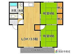 パークハウス神野A 2LDKの間取図画像