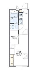 レオパレス福美荘 1Kの間取図画像