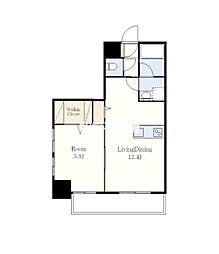 SANSEVIERIA参道 1LDKの間取図画像