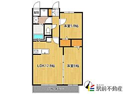 エグゼクティヴイーストタワー 2LDKの間取図画像