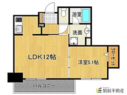 adorable 1LDKの間取図画像