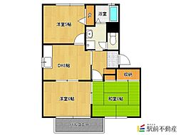セントラルグレイスE 3DKの間取図画像