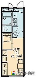 レオパレス福美荘 1Kの間取図画像