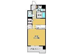 エミネンス駅南 1Kの間取図画像