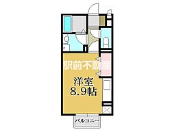 エクレールソシア2 ワンルームの間取図画像