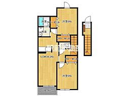 ヴィラフレイズA 2LDKの間取図画像