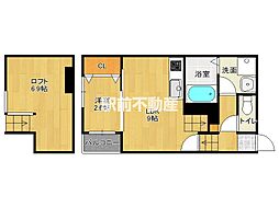 ポラリス県庁東 1LDKの間取図画像