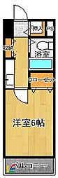 ロマネスクマツバラ 1Kの間取図画像
