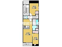 メルヴェイユ 2LDKの間取図画像