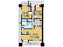 グランド・ルー佐賀中央ルーカスタワー 3LDKの間取図画像