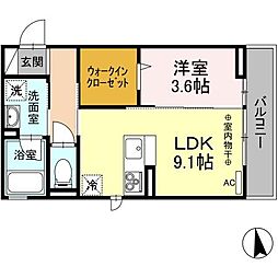 アーバンプレイス 1LDKの間取図画像