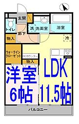 ディアコート 1LDKの間取図画像