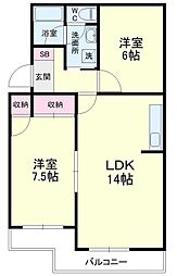 間取図画像 2LDK