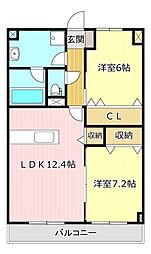 ウイズエフ2 2LDKの間取図画像