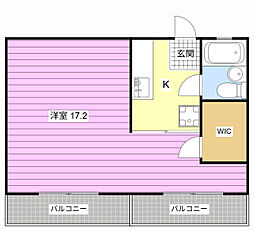 コーポ橋羽 1Kの間取図画像