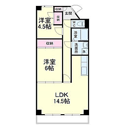 シティプレイス 2LDKの間取図画像