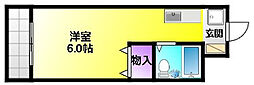 和地山エステートピア ワンルームの間取図画像