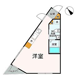ARCO15 ワンルームの間取図画像