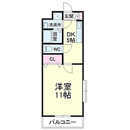 マスカット・S 1DKの間取図画像