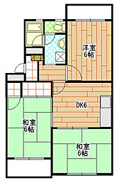 メゾン横須賀2 3DKの間取図画像