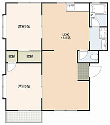 ヴィラルバ・エフC 2LDKの間取図画像