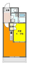 イーストコート 1LDKの間取図画像