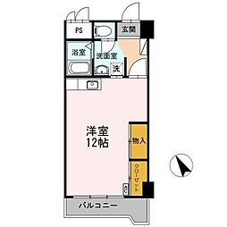 常葉大学浜松キャンパス助信寮(運動部) ワンルームの間取図画像